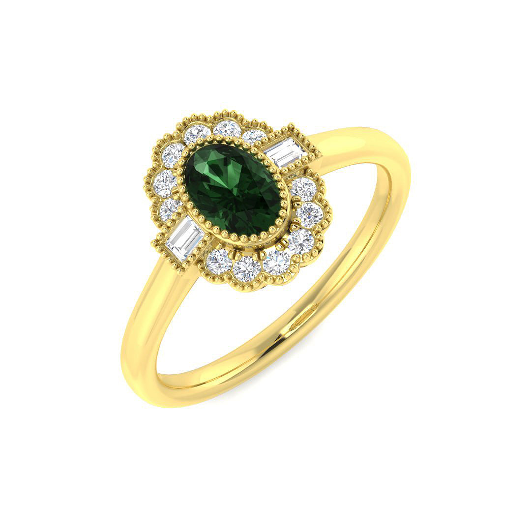 9ct Yellow Gold 0.69ct Multi Sapphire Ring