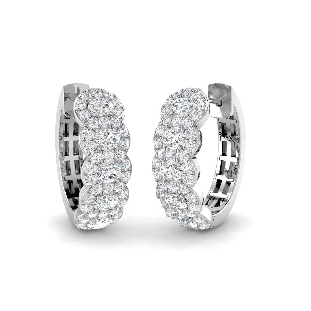 9ct White Gold 1.39ct Laboratory Grown CVD Earrings