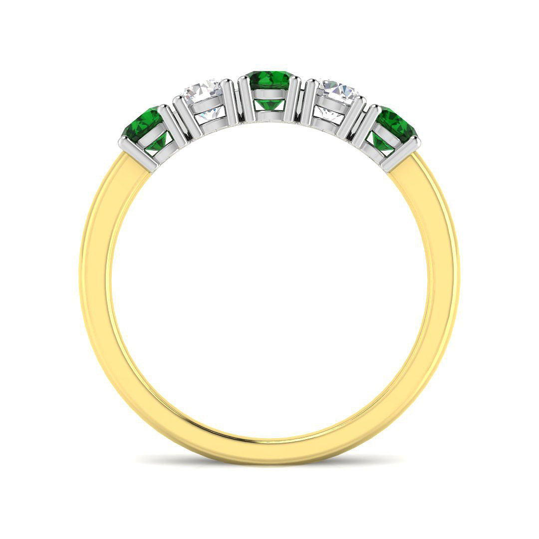 9ct Two-Tone Gold 0.86ct G SI2 Diamond Ring