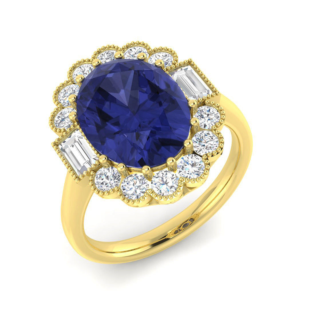 9ct Yellow Gold 5.58ct Tanzanite Ring