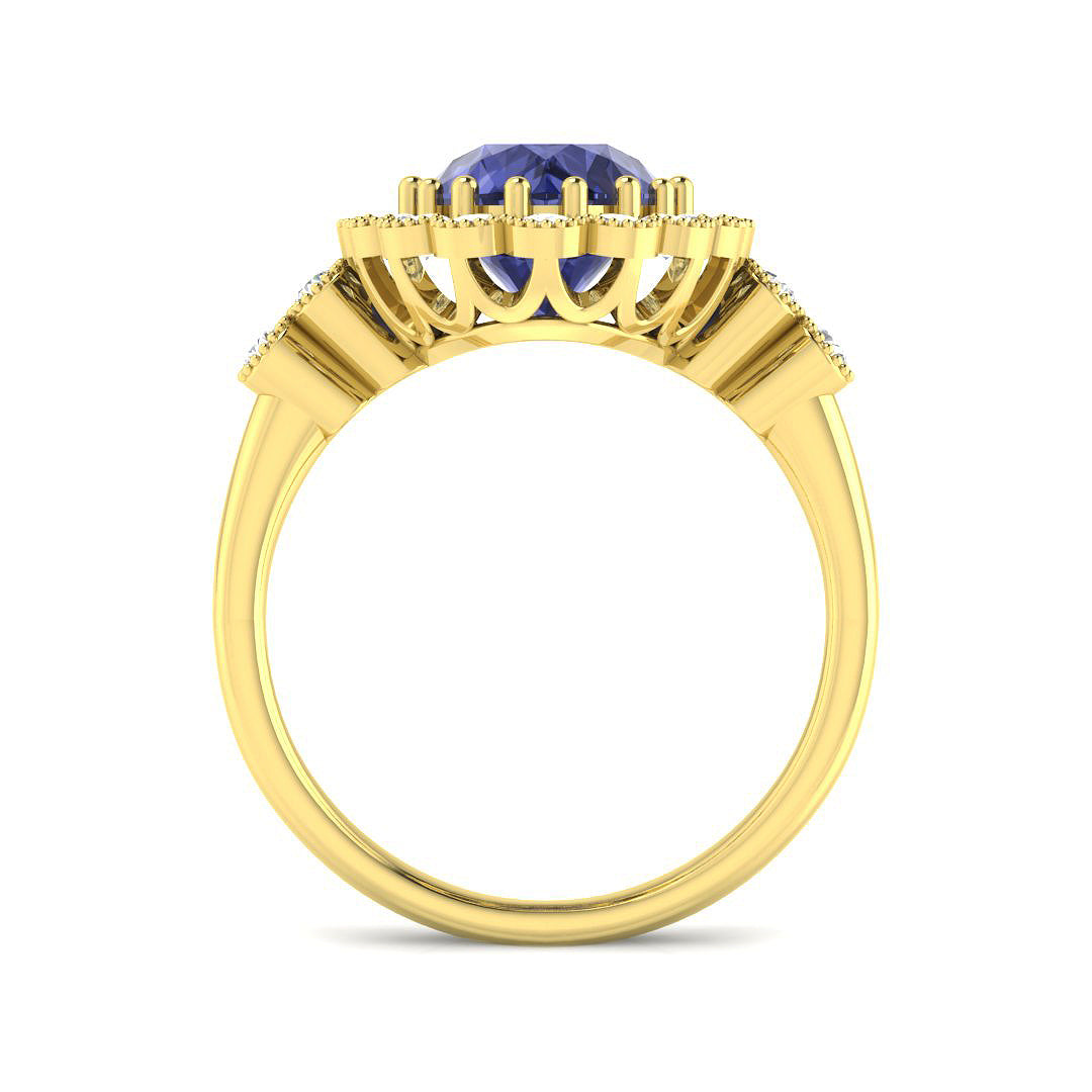 9ct Yellow Gold 4.57ct Tanzanite Ring