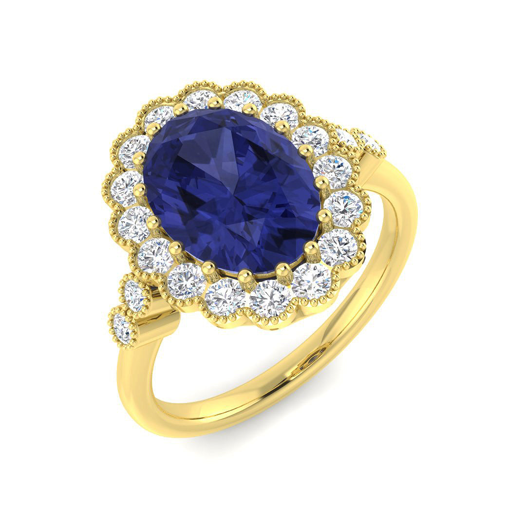 9ct Yellow Gold 3.71ct Tanzanite Ring