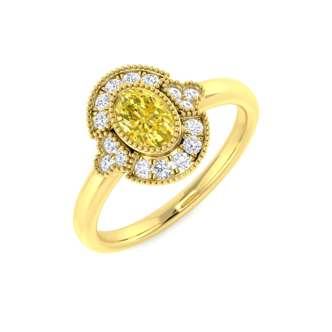 9ct Yellow Gold 0.65ct Multi Sapphire Ring