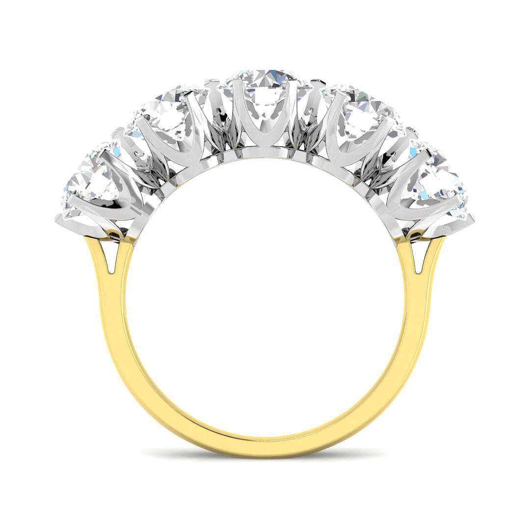 9ct Two-Tone Gold 3.27ct Laboratory Grown Cvd Old Cut Ring