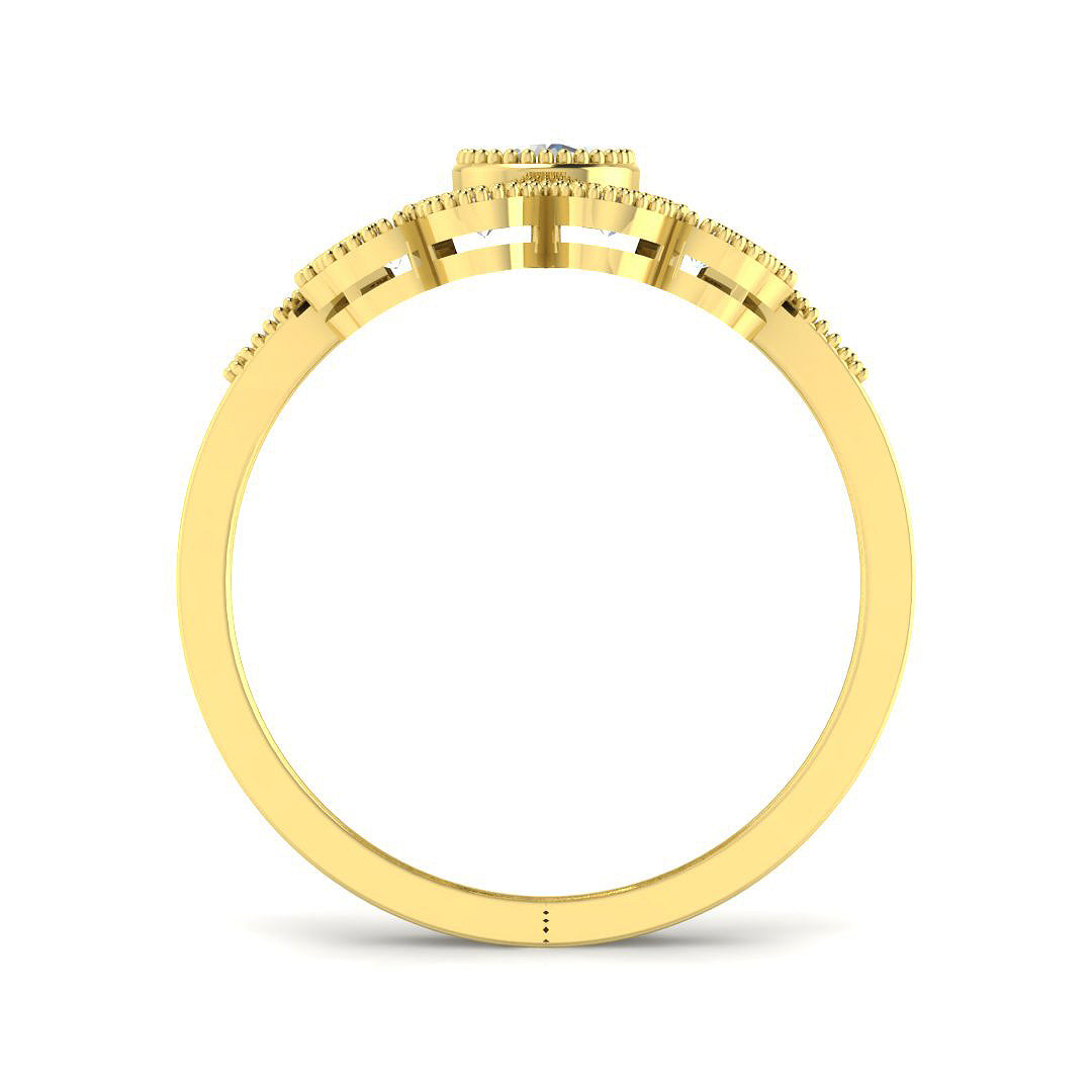 9ct Yellow Gold 1.25ct Laboratory Grown Cvd Old Cut Ring