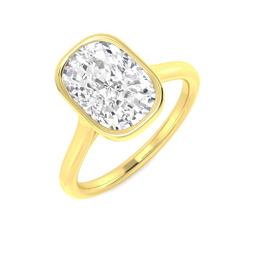 9ct Yellow Gold 3.04ct E VS1 Laboratory Grown CVD Ring
