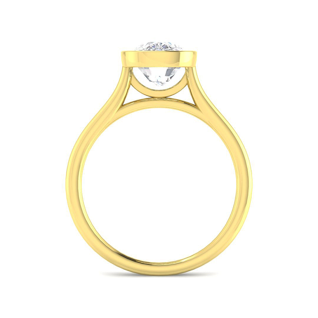 9ct Yellow Gold 3.02ct E VS1 Laboratory Grown CVD Ring