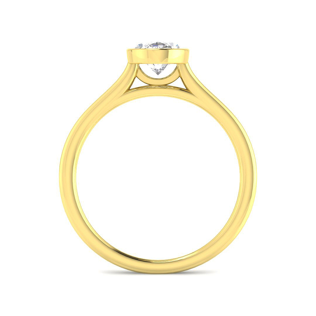 9ct Yellow Gold 1.04ct D VS2 Laboratory Grown CVD Ring