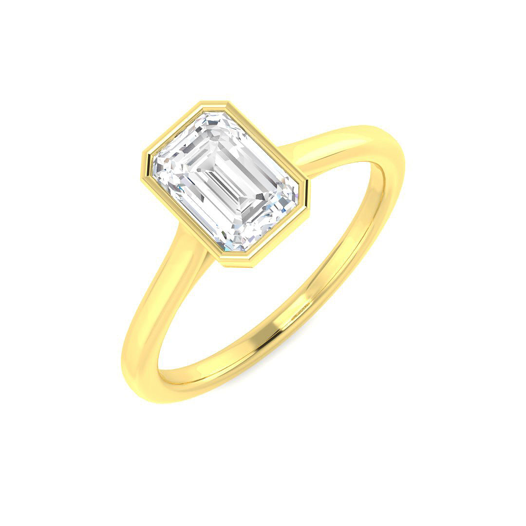 9ct Yellow Gold 1.01ct D VS2 Laboratory Grown CVD Ring