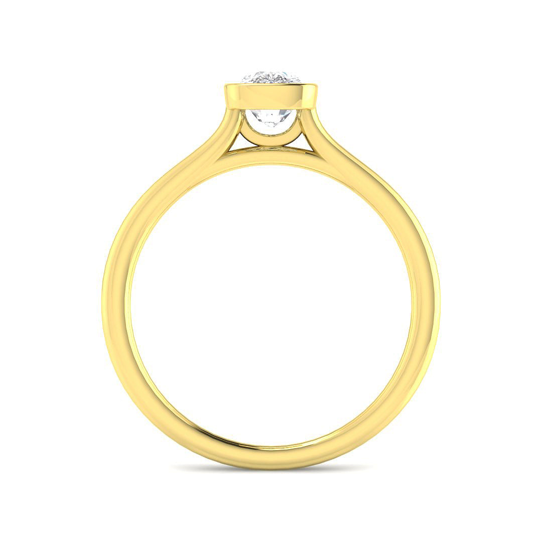 9ct Yellow Gold 1.00ct E VS2 Laboratory Grown CVD Ring