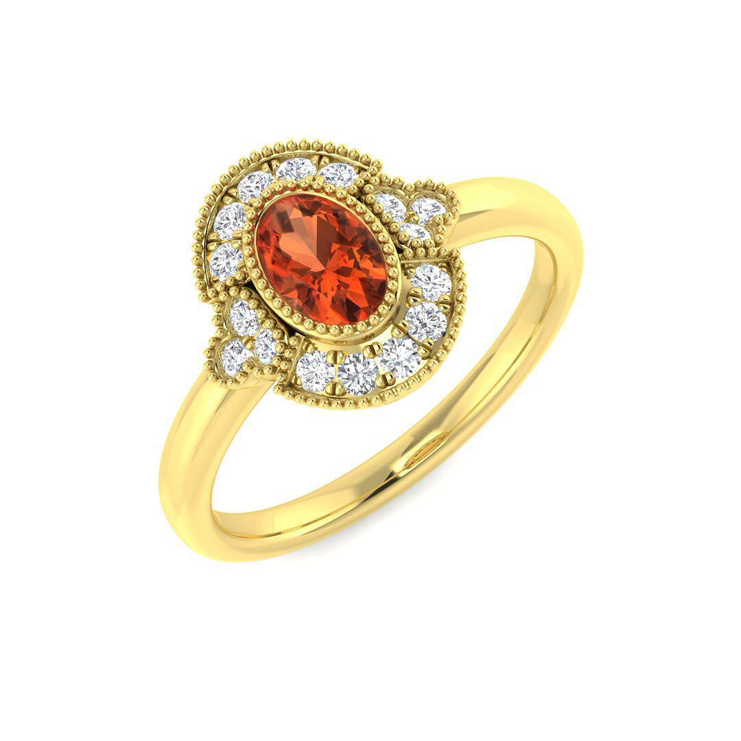 9ct Yellow Gold 0.75ct Multi Sapphire Ring