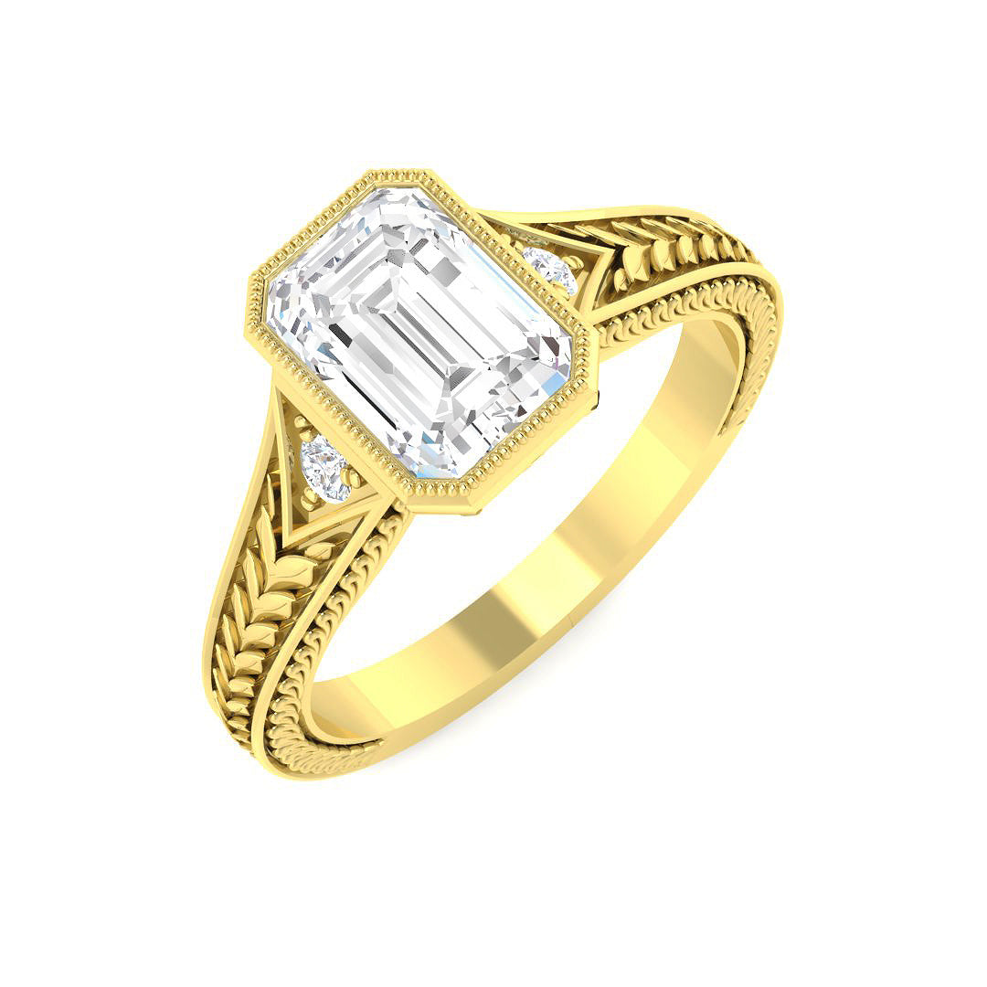9ct Yellow Gold 1.57ct E VS1 Laboratory Grown CVD Ring