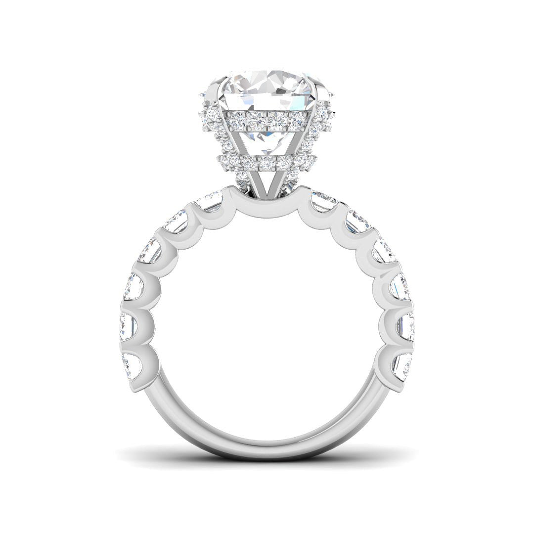 9ct White Gold 8.47ct E VS2 Laboratory Grown CVD Ring