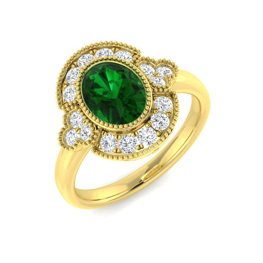 18ct Yellow Gold 1.60ct Emerald Ring