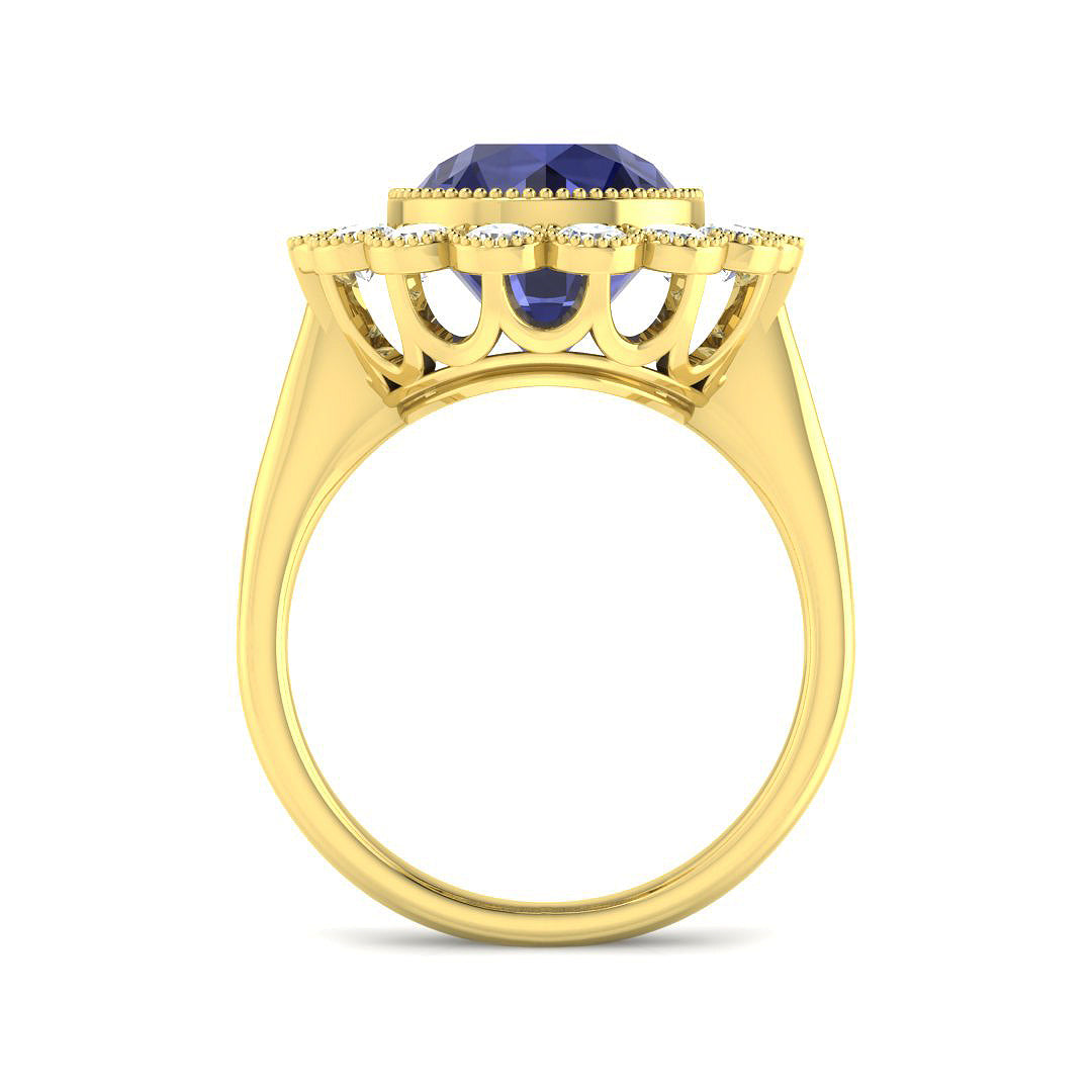 9ct Yellow Gold 5.78ct Tanzanite Ring