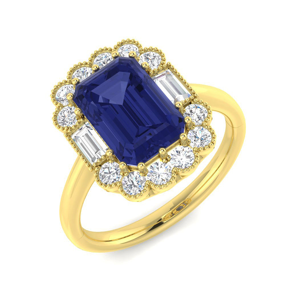 9ct Yellow Gold 3.62ct Tanzanite Ring