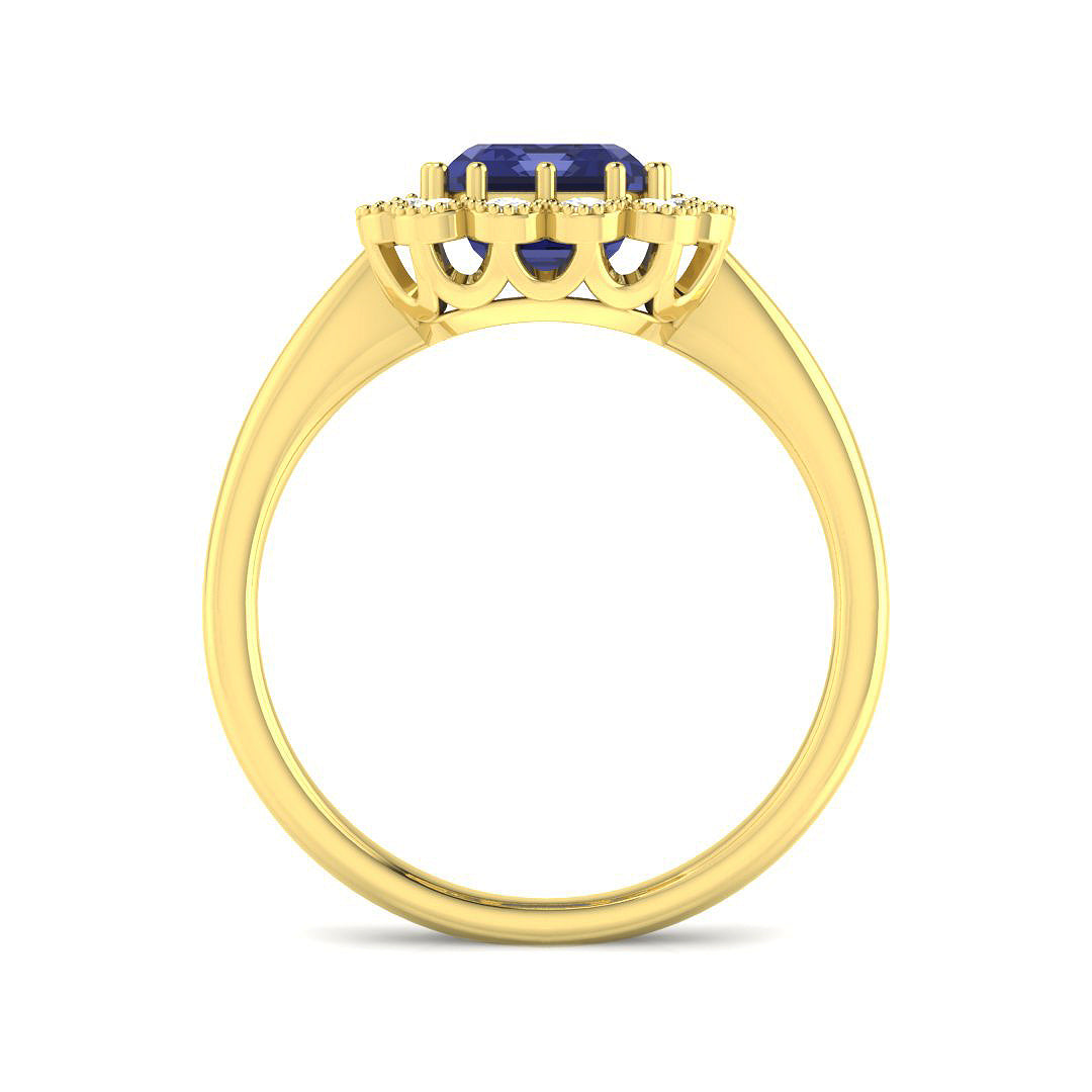 9ct Yellow Gold 3.62ct Tanzanite Ring