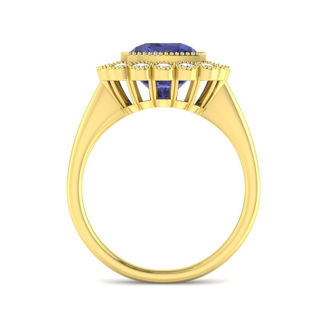 9ct Yellow Gold 4.58ct Tanzanite Ring