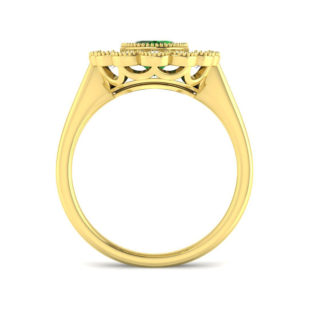 9ct Yellow Gold 1.95ct Emerald Ring