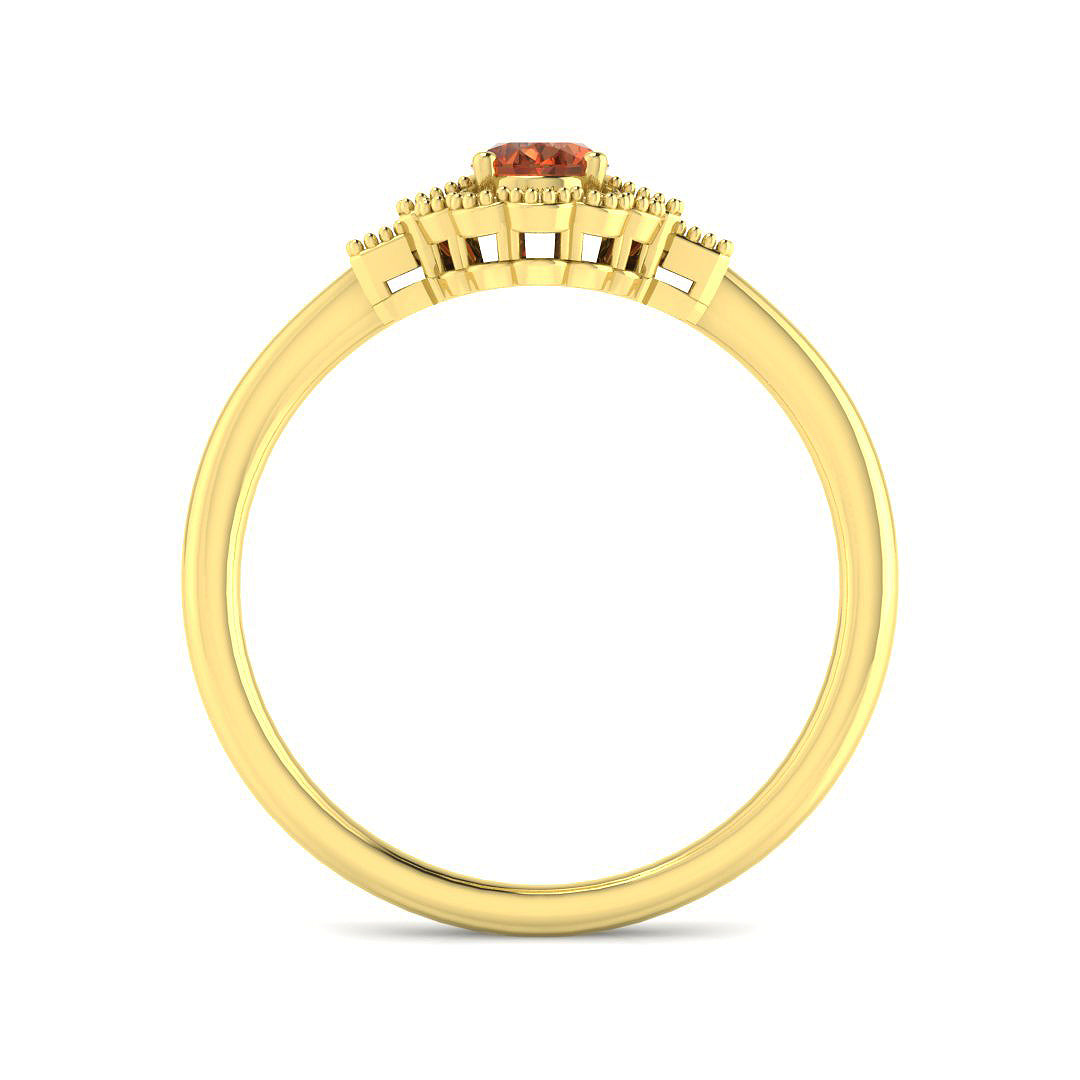 9ct Yellow Gold 0.98ct Multi Sapphire Ring