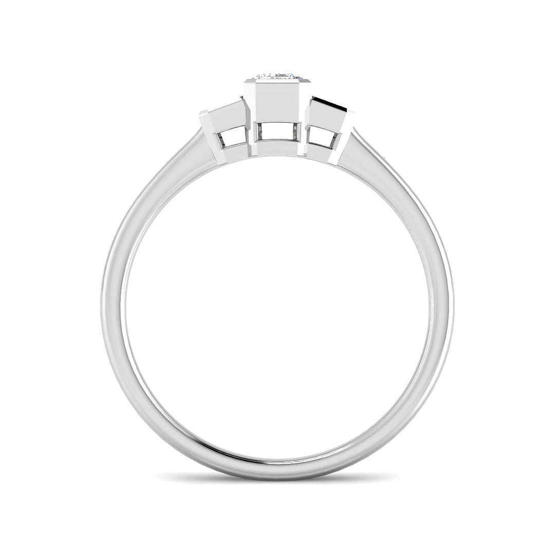 9ct White Gold 0.49ct Laboratory Grown CVD Ring