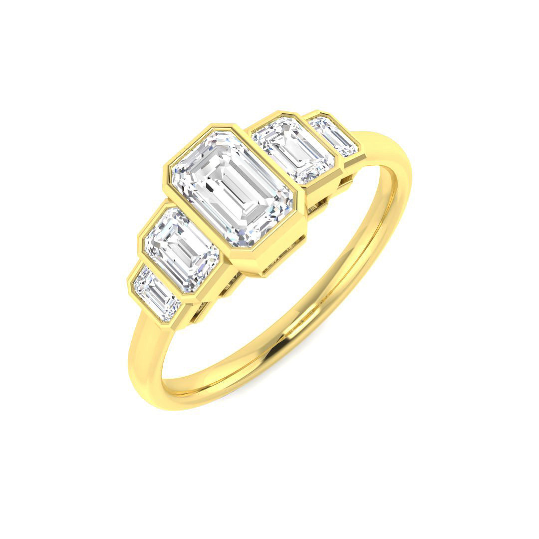 9ct Yellow Gold 1.23ct Laboratory Grown CVD Ring