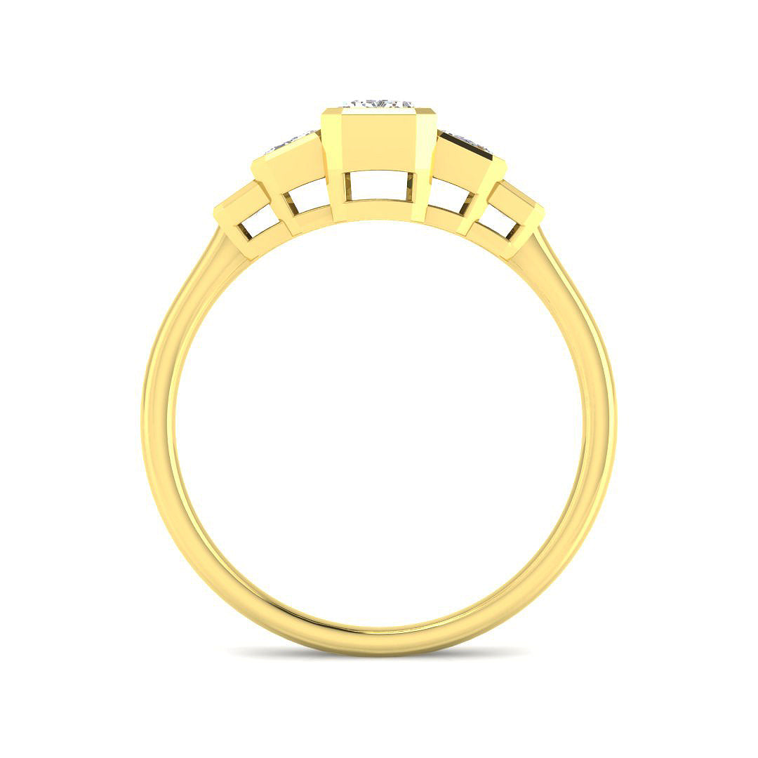 9ct Yellow Gold 1.23ct Laboratory Grown CVD Ring