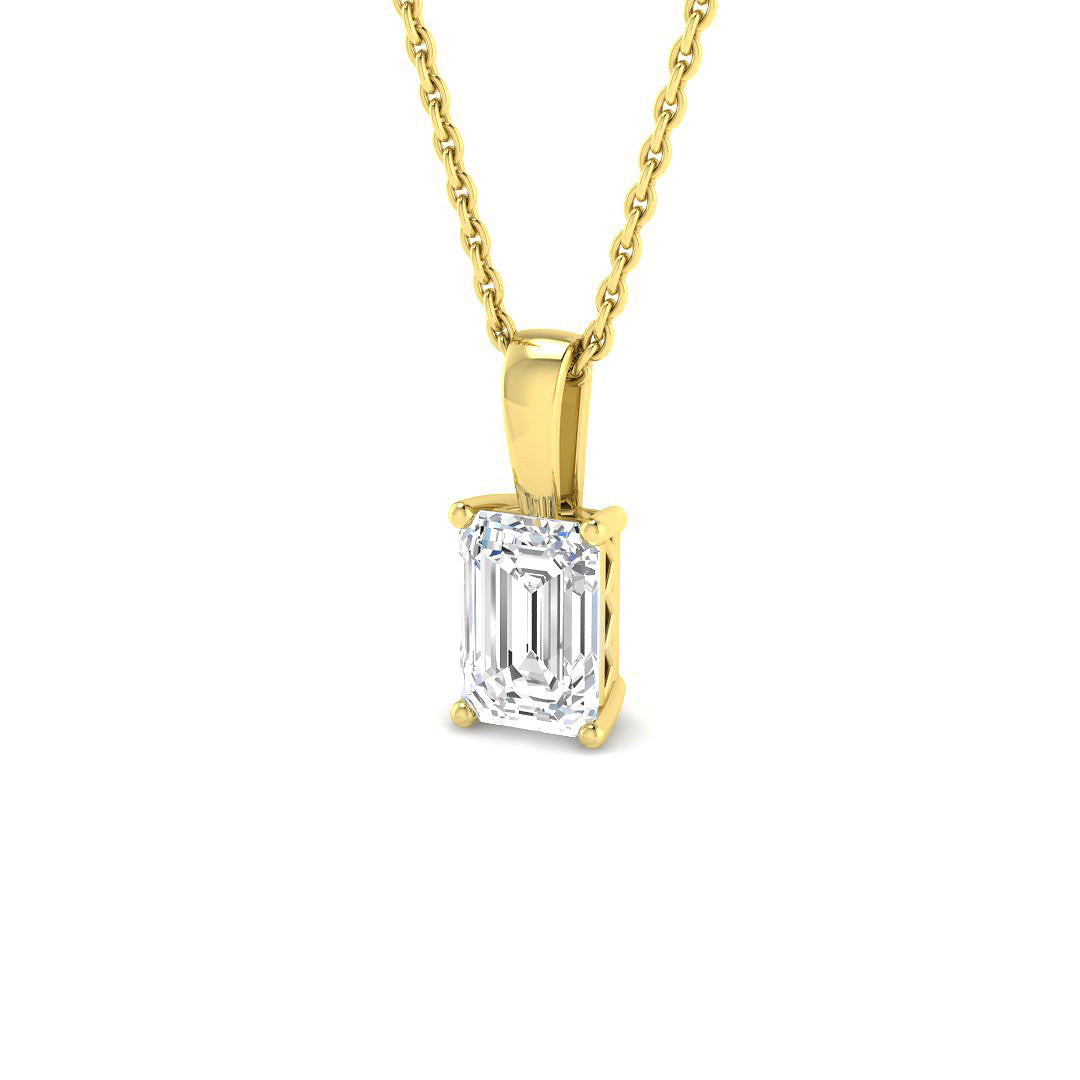 9ct Yellow Gold 1.01ct E VS1 Laboratory Grown CVD Pendant