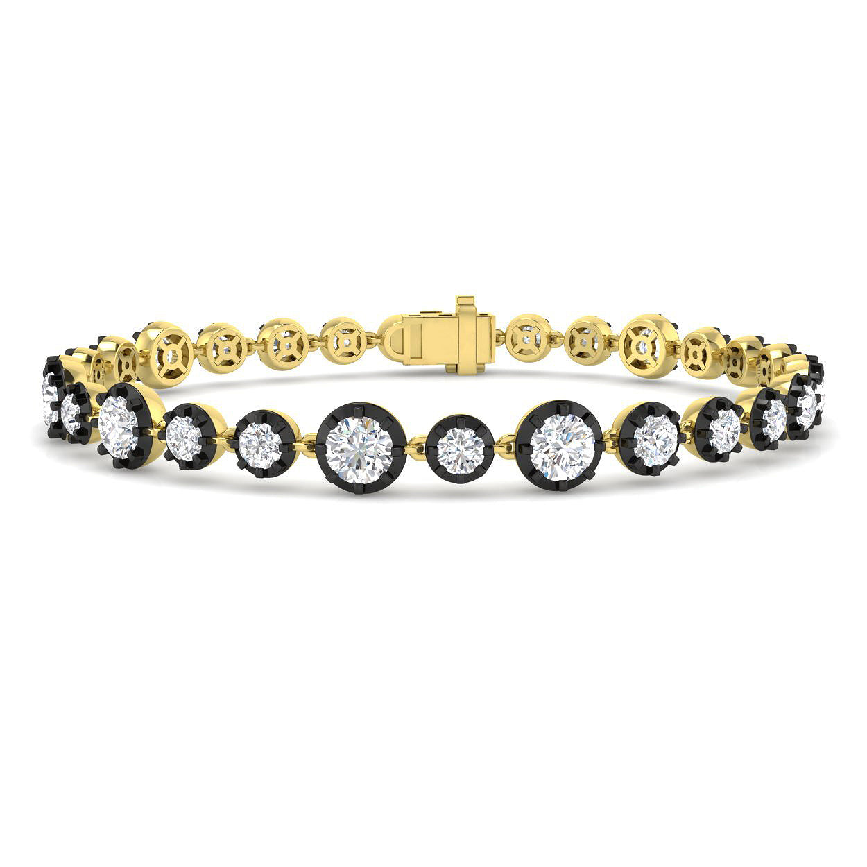 9ct Yellow Gold 6.69ct Laboratory Grown CVD Bracelet