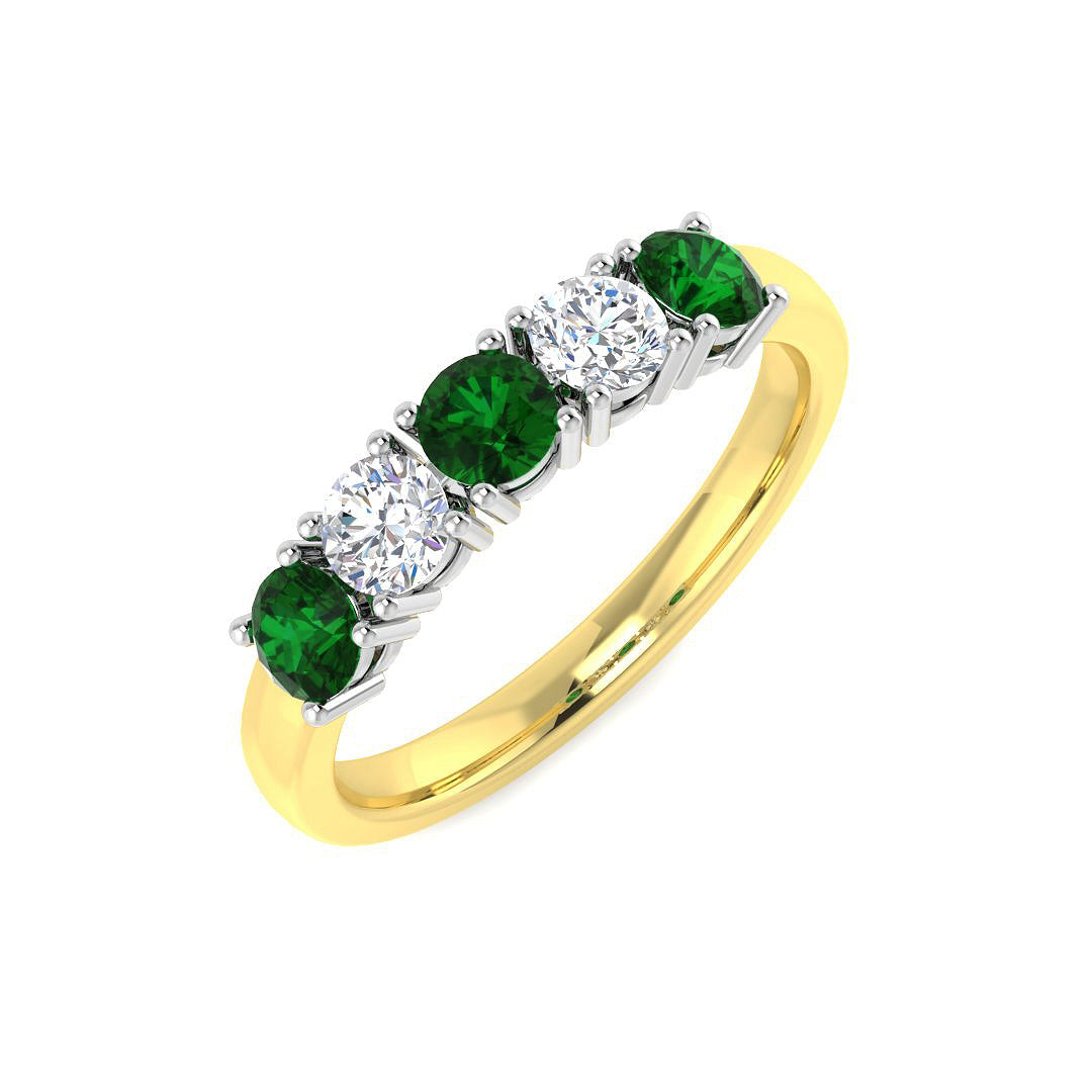 18ct Two-Tone Gold 0.86ct G SI2 Diamond Ring