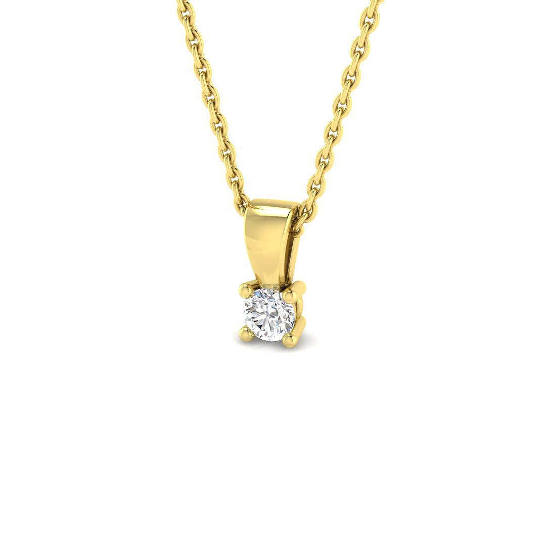 9ct Yellow Gold 0.19ct G SI2 Diamond Pendant