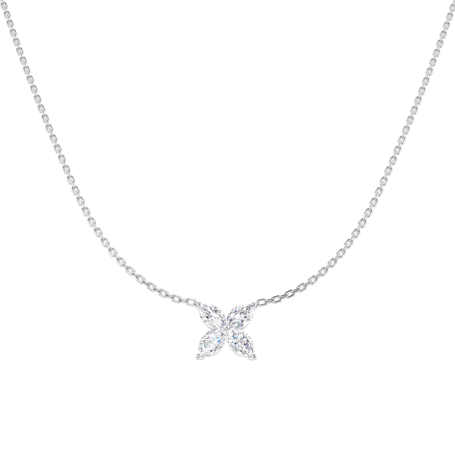 9ct White Gold 0.67ct Laboratory Grown CVD Necklace