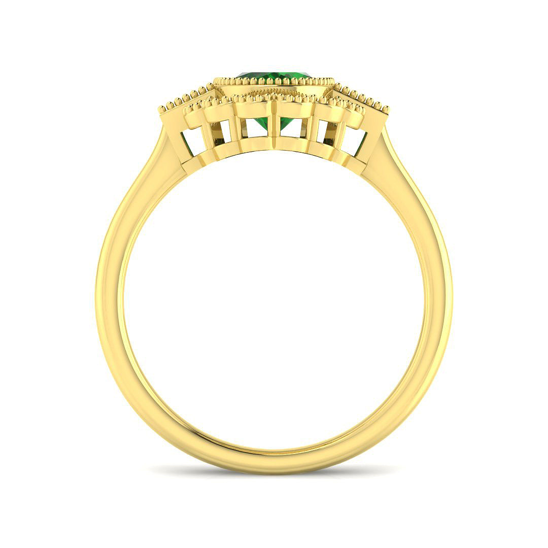 9ct Yellow Gold 1.44ct Emerald Ring