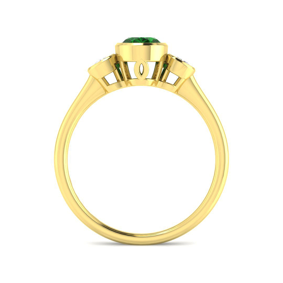 9ct Yellow Gold 0.84ct Emerald Ring