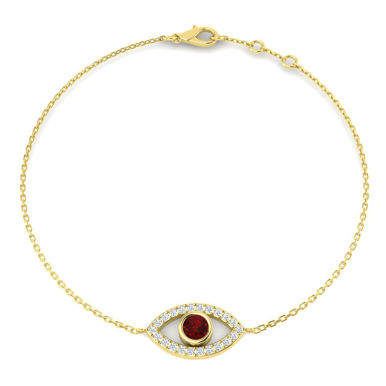 9ct Yellow Gold 0.52ct Ruby Bracelet