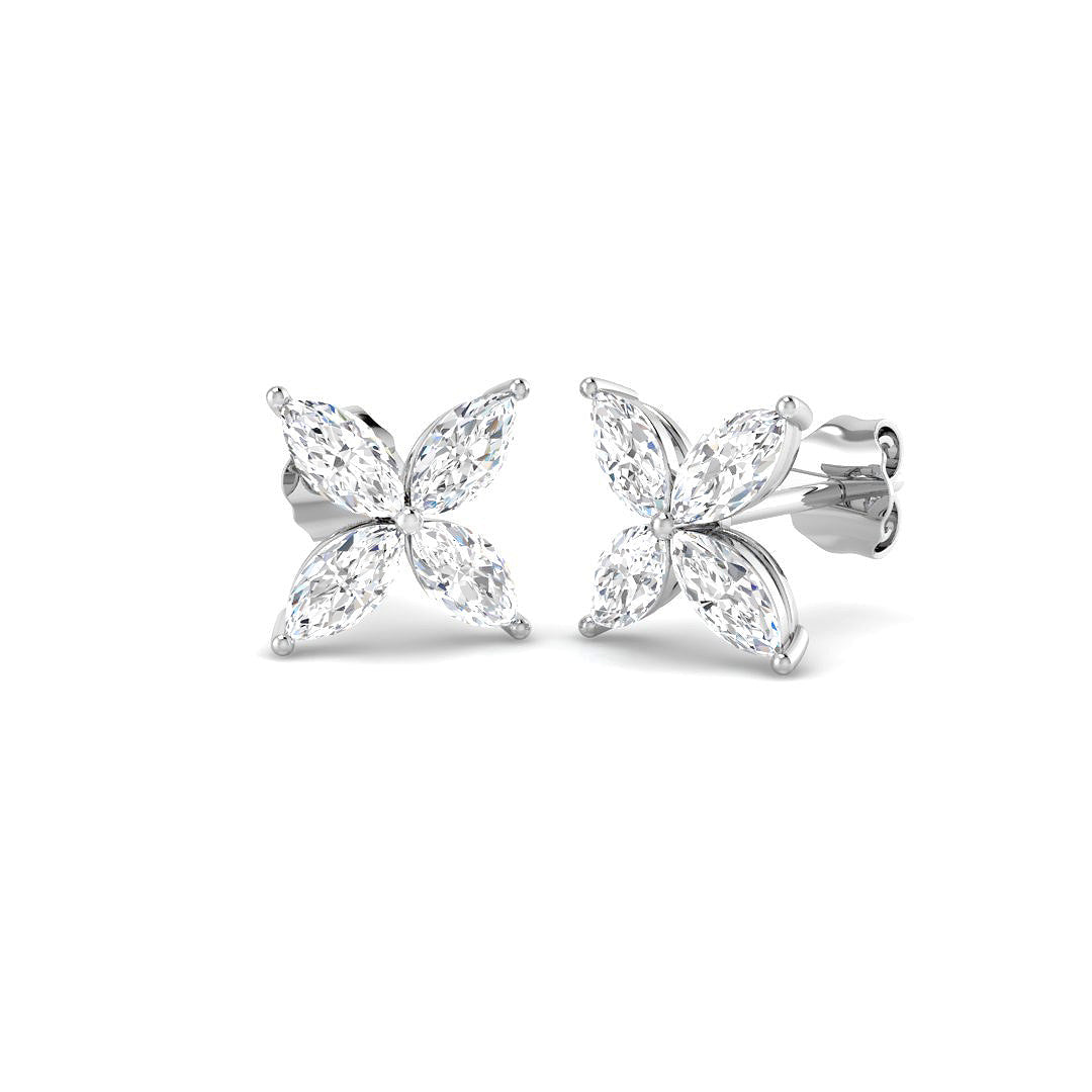9ct White Gold 1.31ct Laboratory Grown CVD Earrings