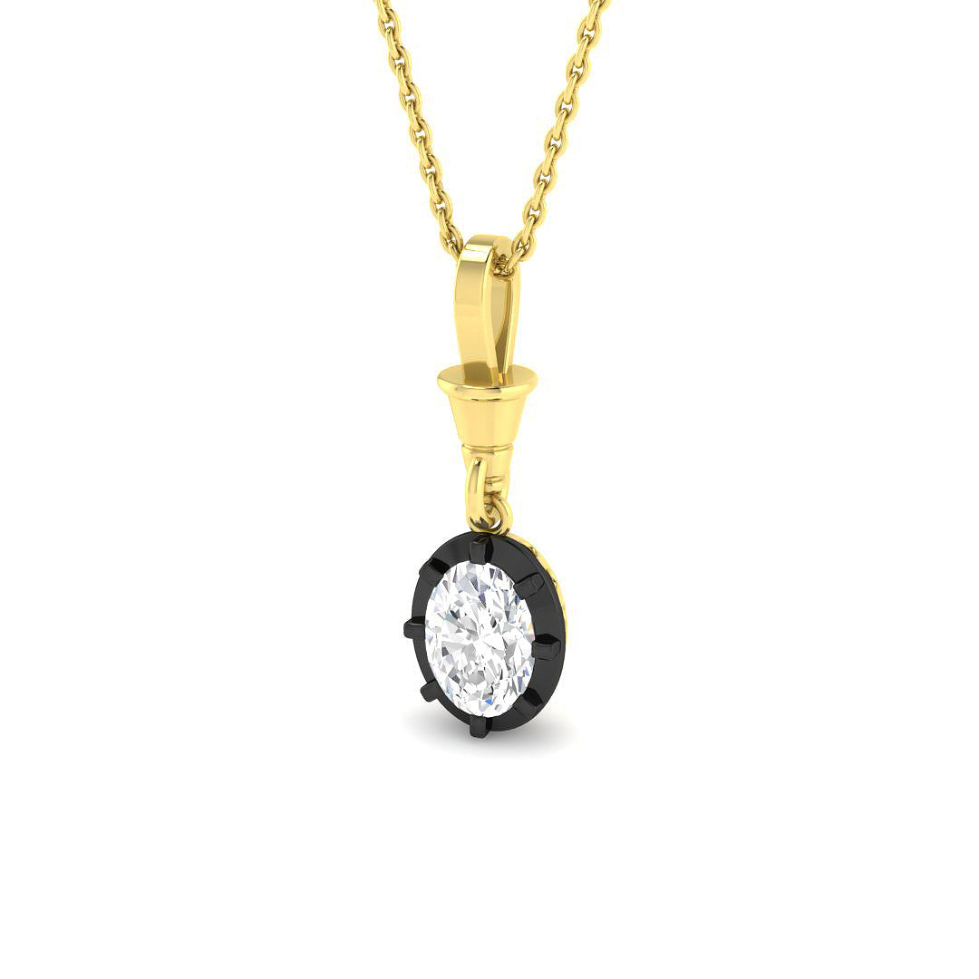 9ct Yellow Gold 0.66ct Laboratory Grown CVD Pendant