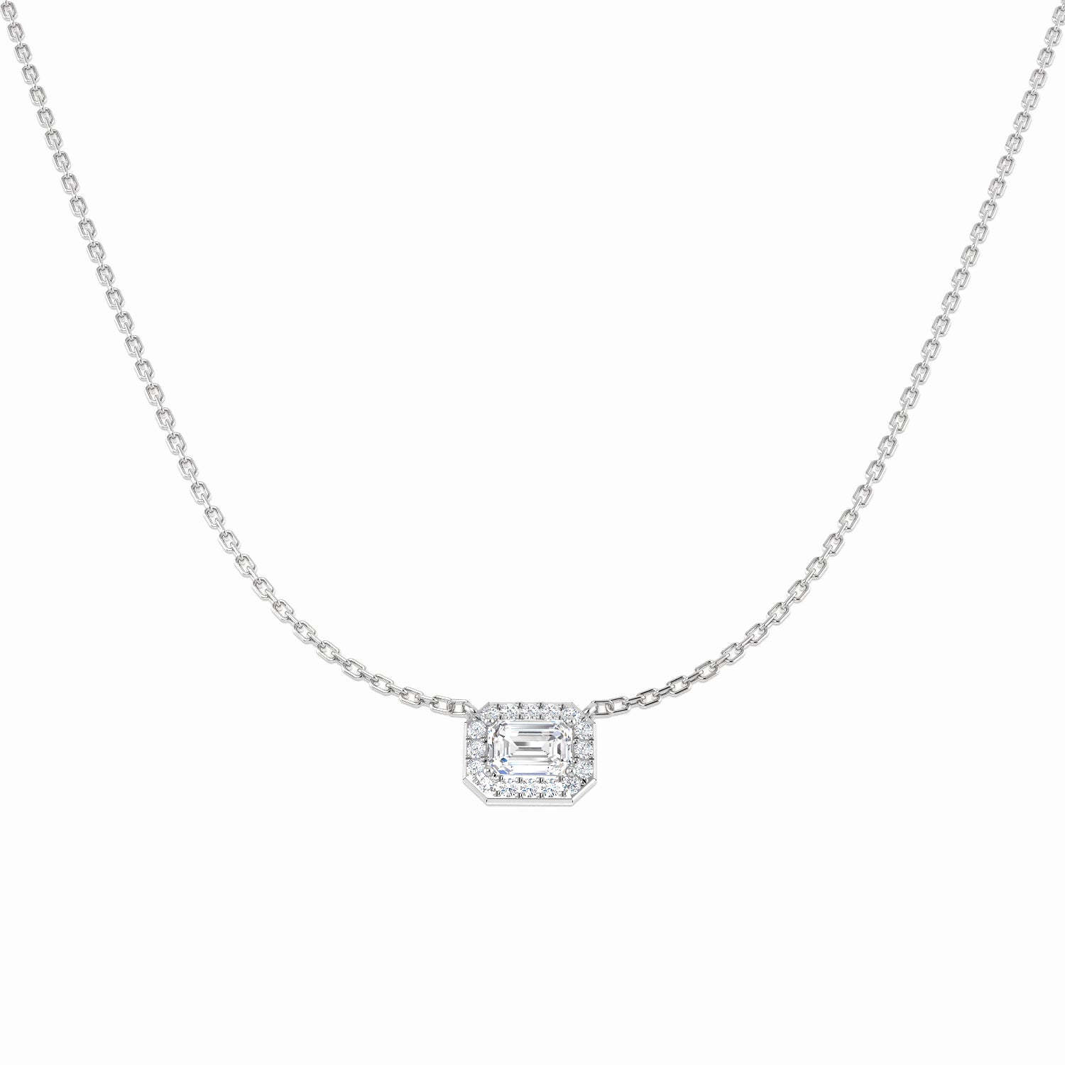 9ct White Gold 0.59ct Laboratory Grown CVD Necklace