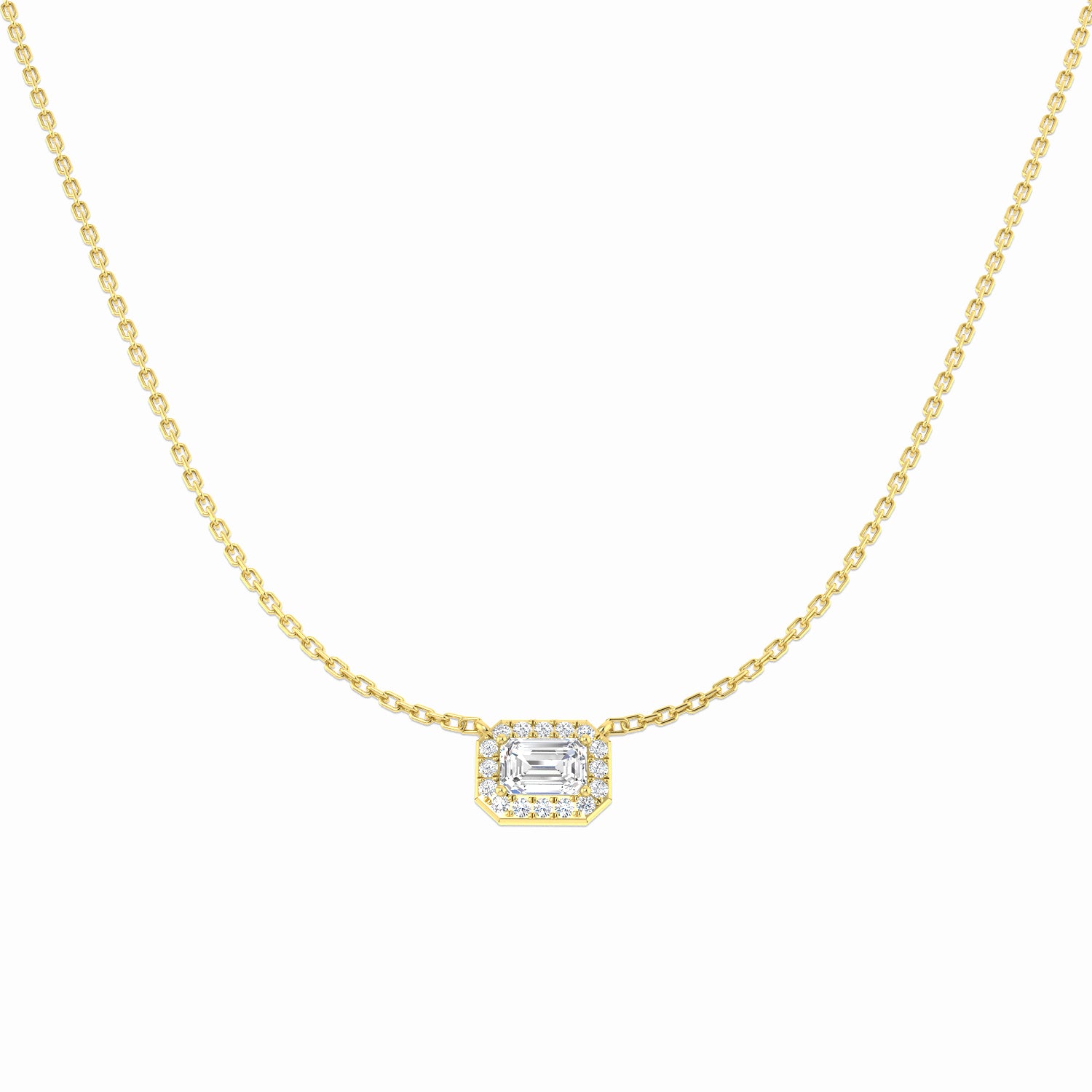 9ct Yellow Gold 0.59ct Laboratory Grown CVD Necklace