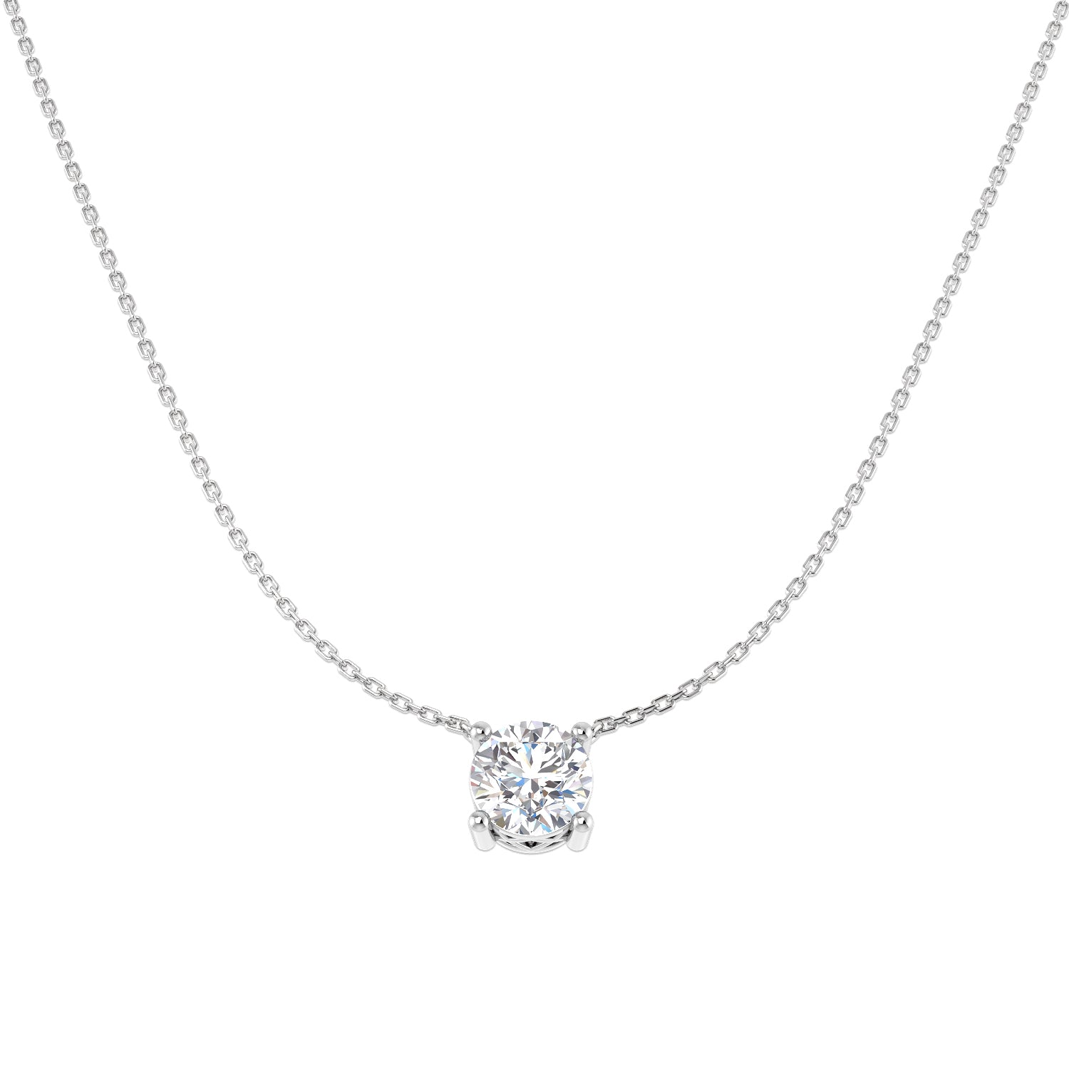 9ct White Gold 2.03ct E VS2 Laboratory Grown CVD Necklace