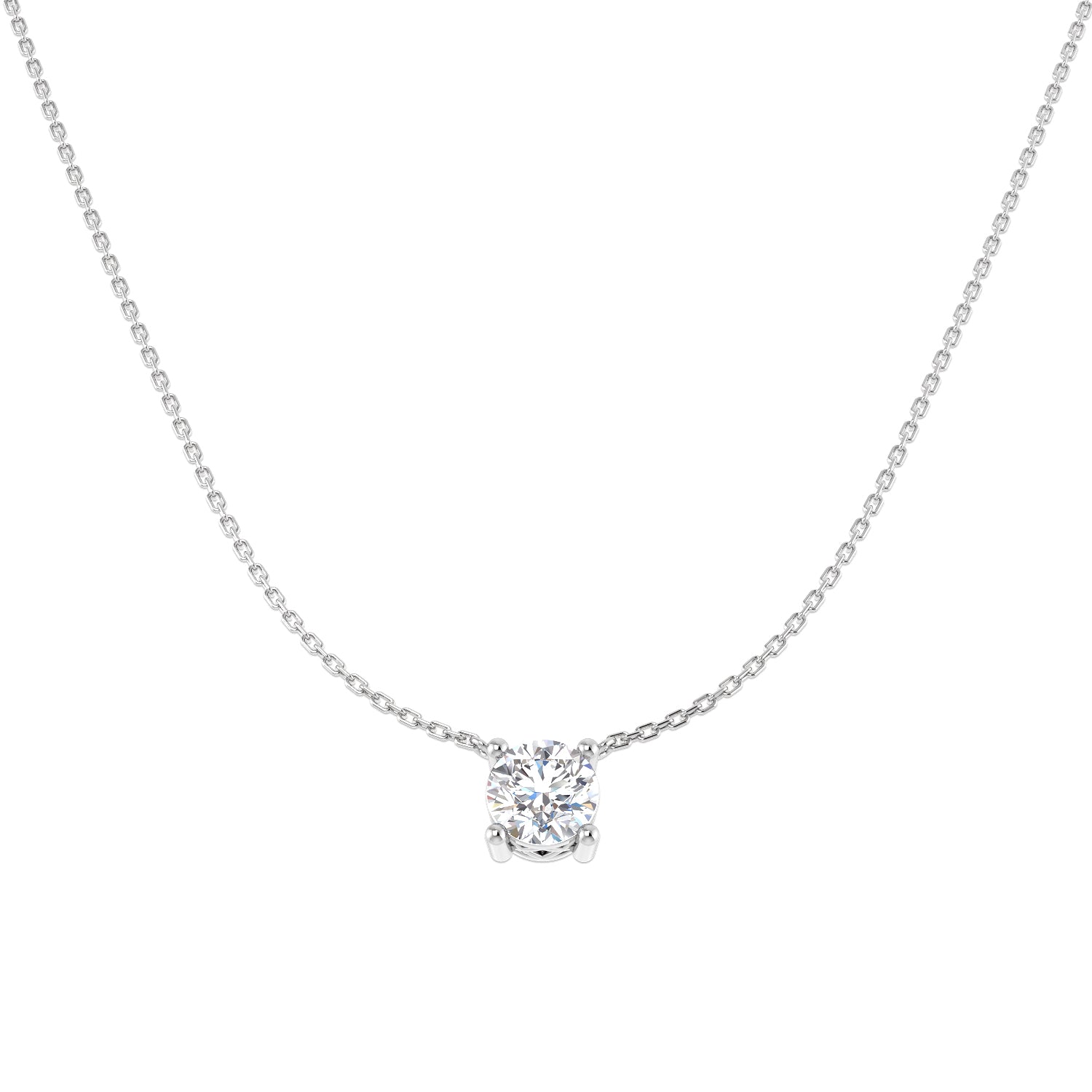 9ct White Gold 1.50ct E VS2 Laboratory Grown CVD Necklace