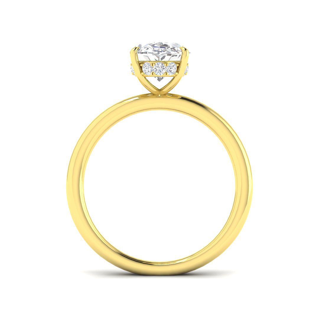 9ct Yellow Gold 2.15ct E VS2 Laboratory Grown CVD Ring