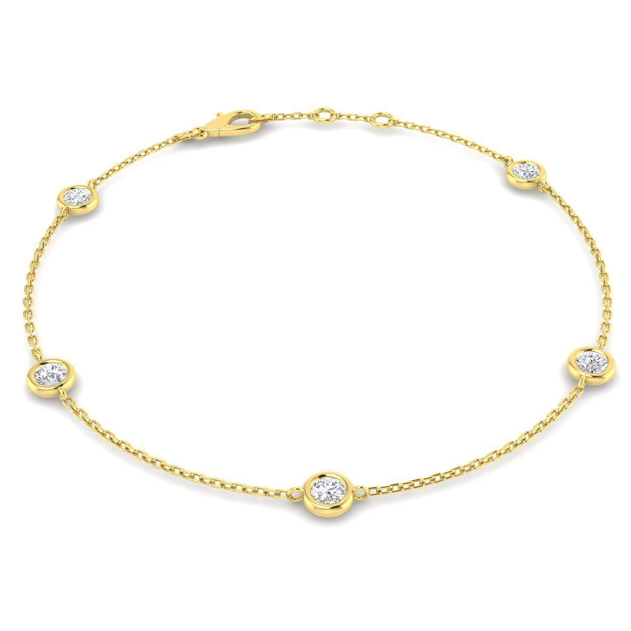 9ct Yellow Gold 0.56ct G SI2 Diamond Bracelet
