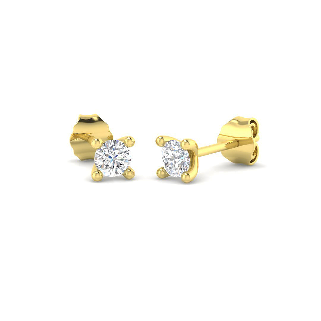 9ct Yellow Gold 0.32ct Laboratory Grown CVD Earrings