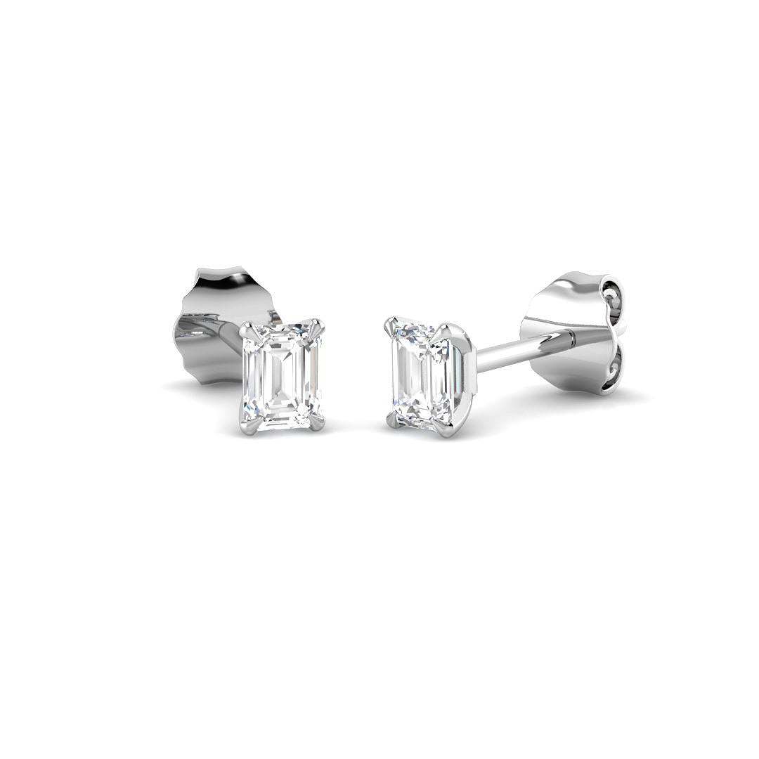 9ct White Gold 0.45ct Laboratory Grown CVD Earrings