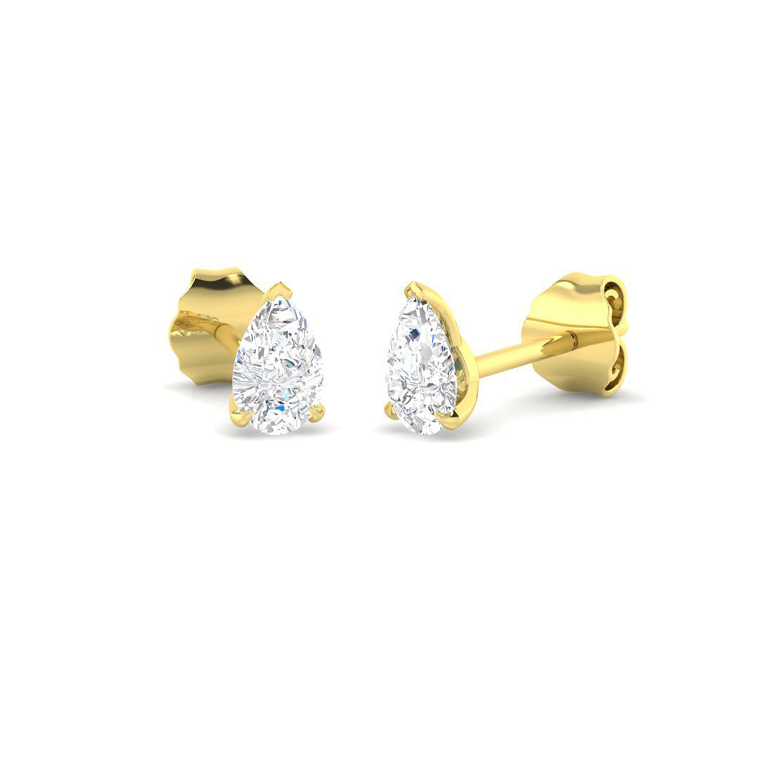 9ct Yellow Gold 0.45ct Laboratory Grown CVD Earrings