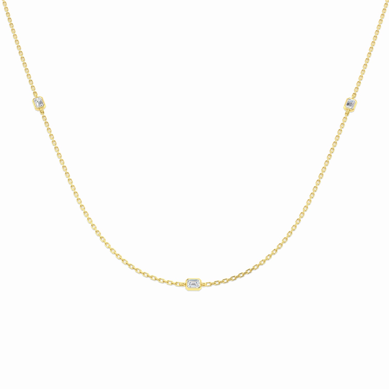 9ct Yellow Gold 0.46ct Laboratory Grown CVD Necklace