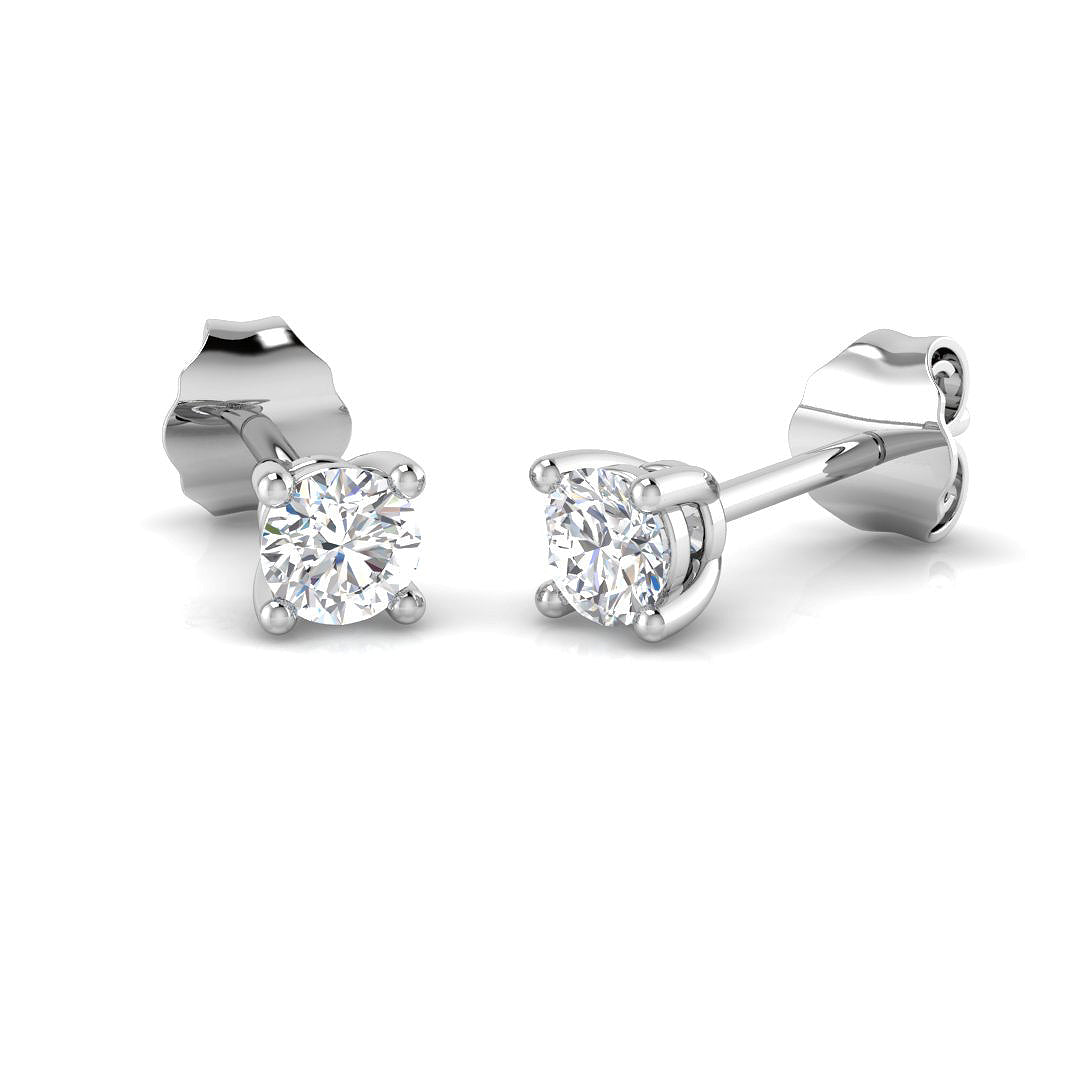 Platinum 0.33ct J SI1 Diamond Earrings