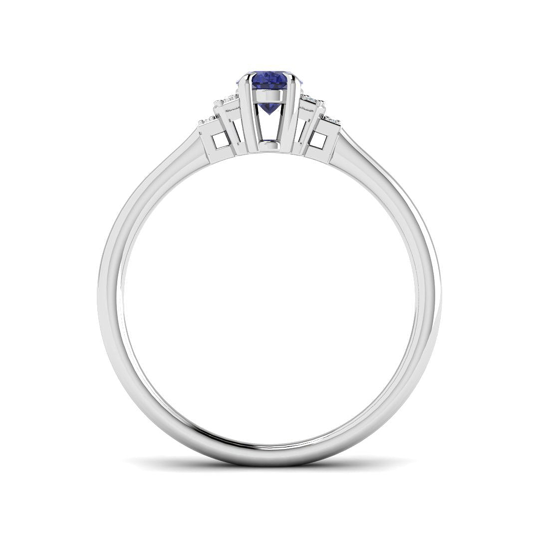 9ct White Gold 0.54ct Tanzanite Ring