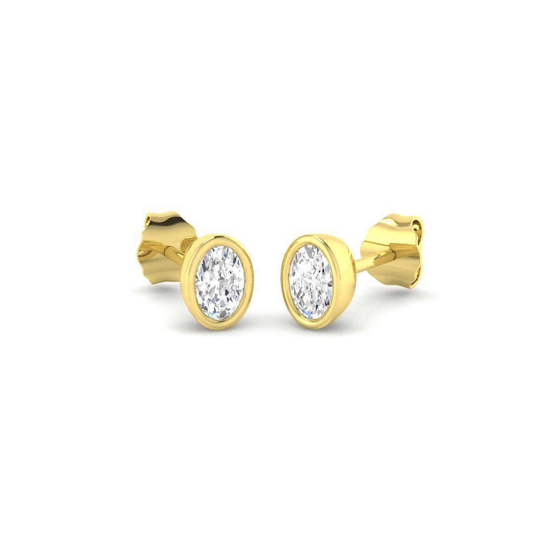 9ct Yellow Gold 0.52ct Laboratory Grown CVD Earrings